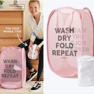 Victoria's Secret PINK Mesh Laundry Hamper and Intimate Bag Set NWT